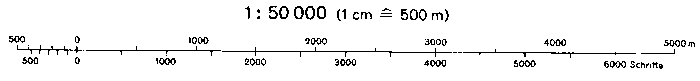 Alpenvereinkarte scale of 1:50 000 in metres and steps