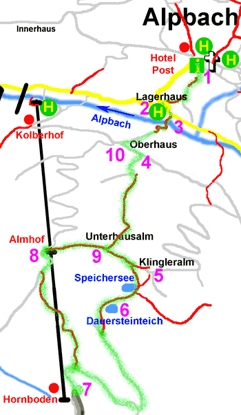 Alpbach, Tirol, Austria Walk Map