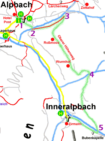 Alpbach, Tirol, Austria Walk Map 2