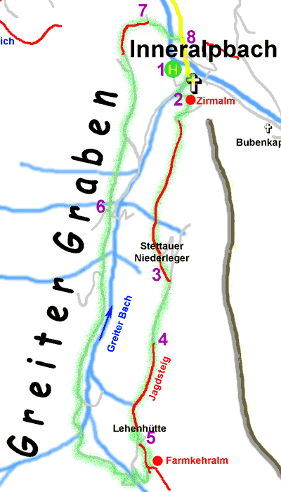 Alpbach, Tirol, Austria Walk Map 6