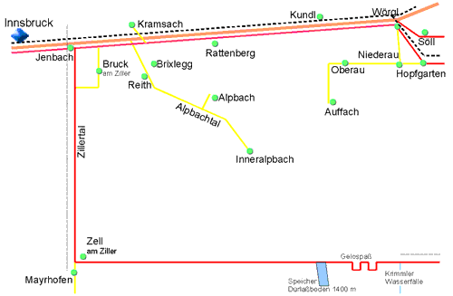 Reith im Alpbachtal, Austria Location Map