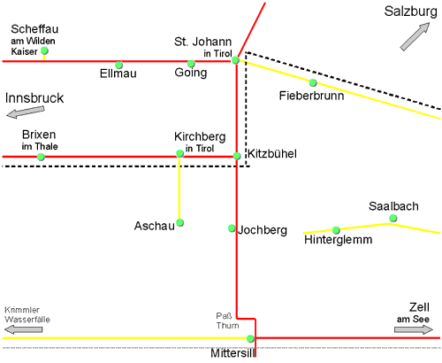 Fieberbrunn, Austria Location Map