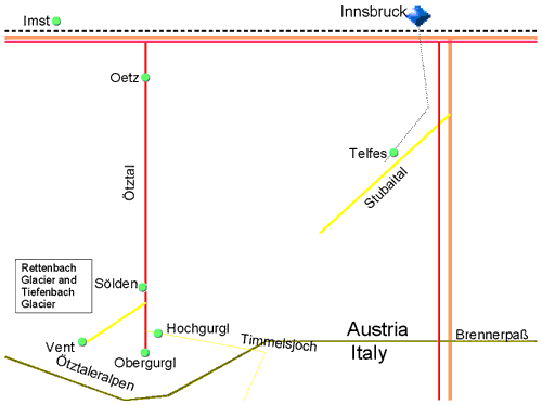Obergurgl, Austria Location Map