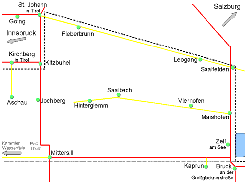 Saalbach - Hinterglemm, Austria Location Map